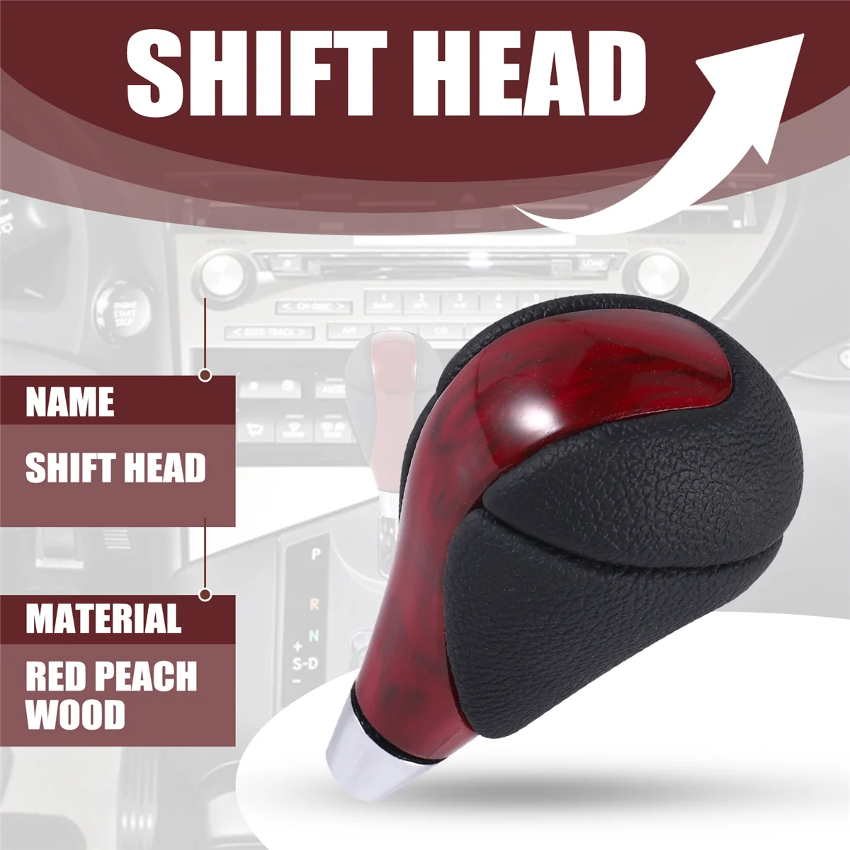 Красная кожаная автоматическая ручка переключения передач для Lexus ES IS RX GS