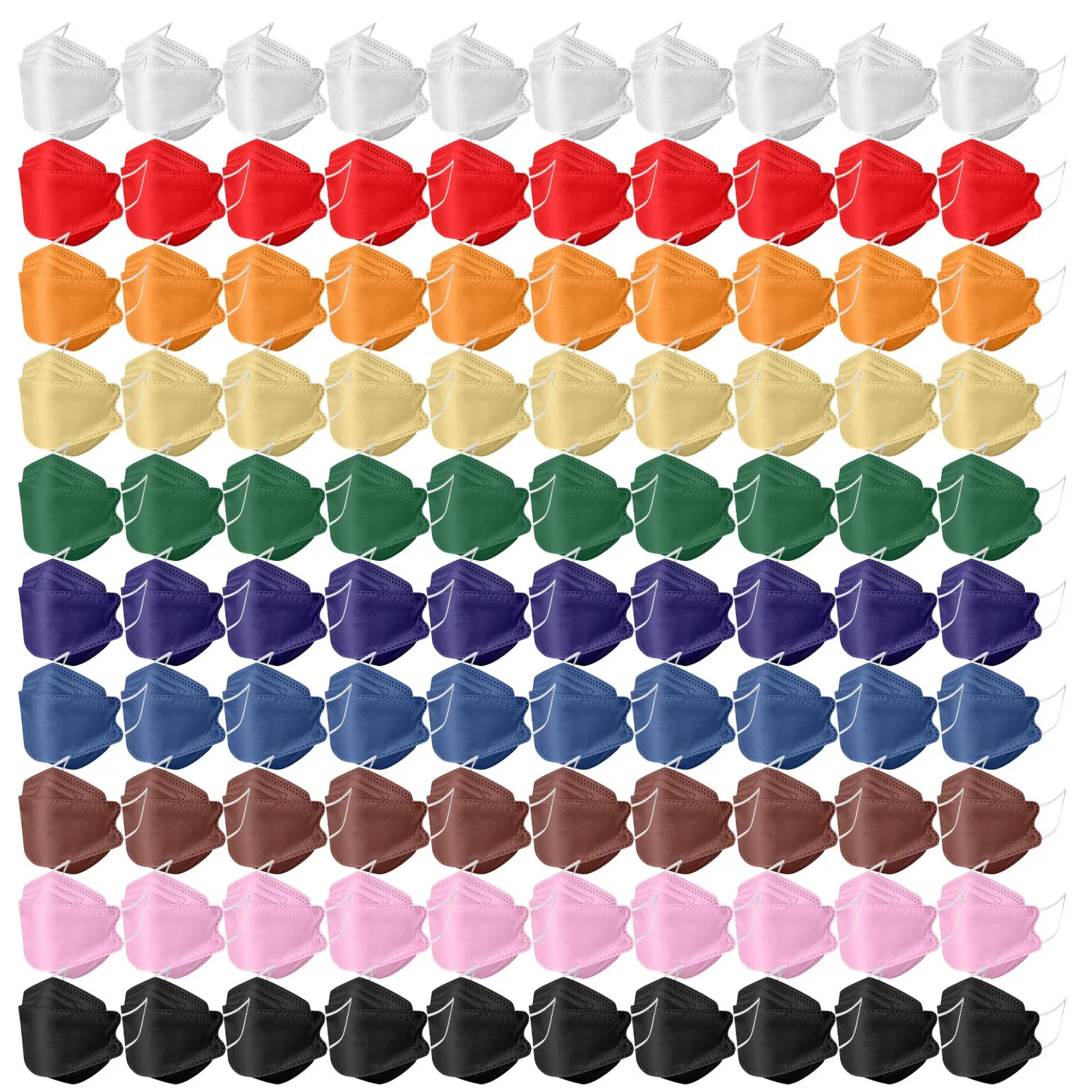 

100pcs Adult Multicolor Mix Fish Style Disposable Face Mask 4 Layer Facemask Masque Jetables Halloween Cosplay Mask Mascarillas