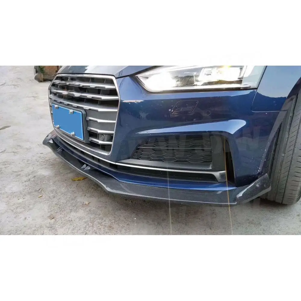 Фото Накладки на передний бампер из настоящего карбона для Audi A5 S5 2017 2018 2019 (не подходит для A5 Standard) №2