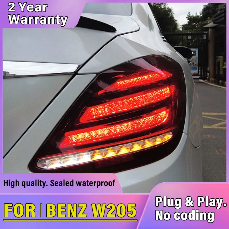 

Car Tail Light Assembly For Benz C-Class W205 C180 C200 C260 C6 LED Taillight 2014-2019 Tail Lamp DRL Rear Turn Signal Auto