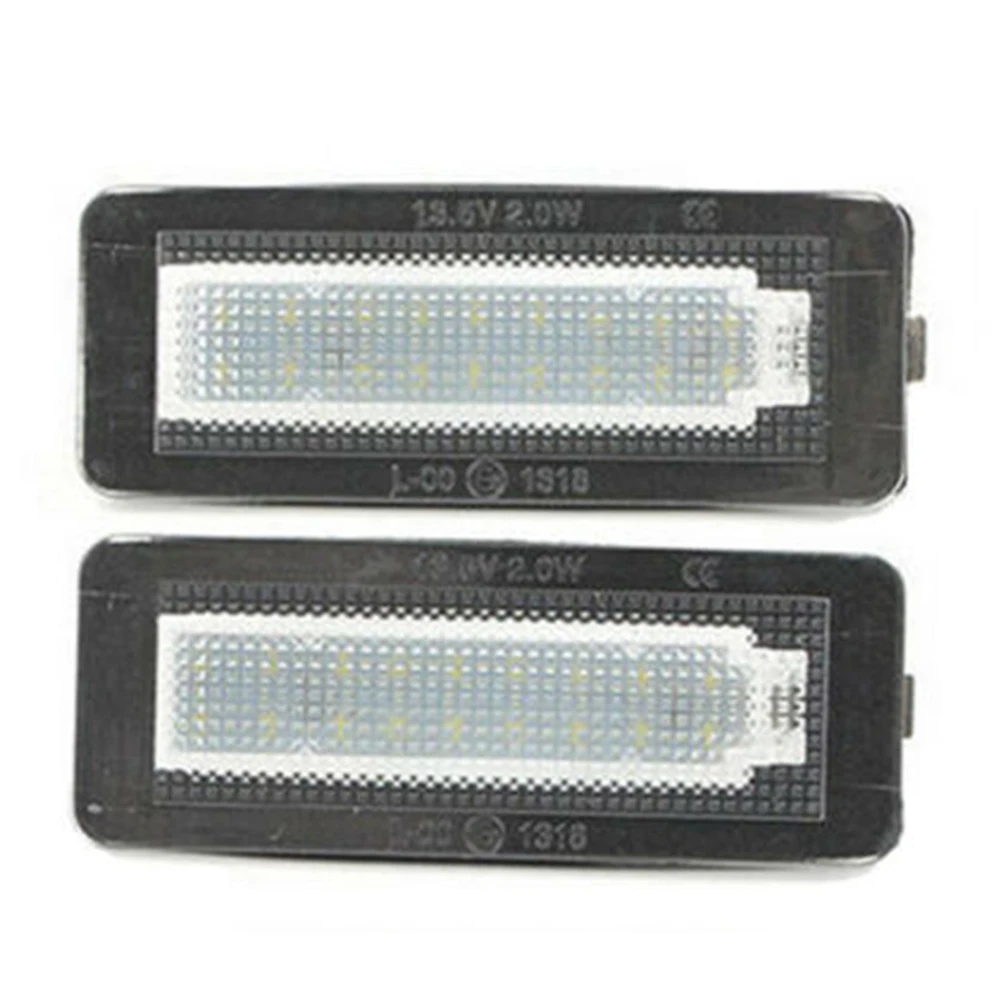 

License Plate Lights Coupe Cabrio For Smart Fortwo LED License Lights Plate White (Type 451) 2X High Brightness
