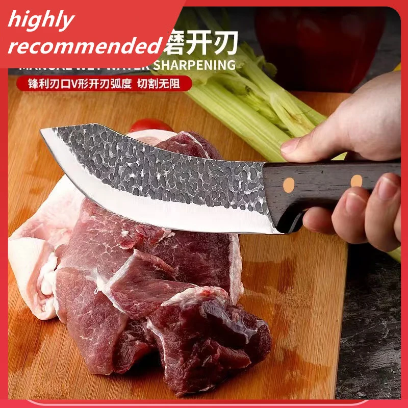Нож шеф-повара из нержавеющей стали, Профессиональный кухонный резец ручной работы, мясницкий нож шеф-повара, кухонный инструмент для готов...