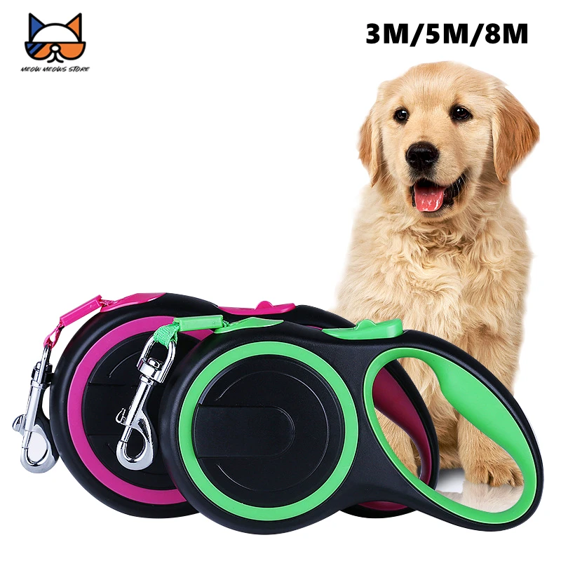 

MEOWS 8M Long Strong Pet Leash For Large Dogs Durable Nylon Retractable Big Dog Walking Leash Leads Automatic Extending Leash