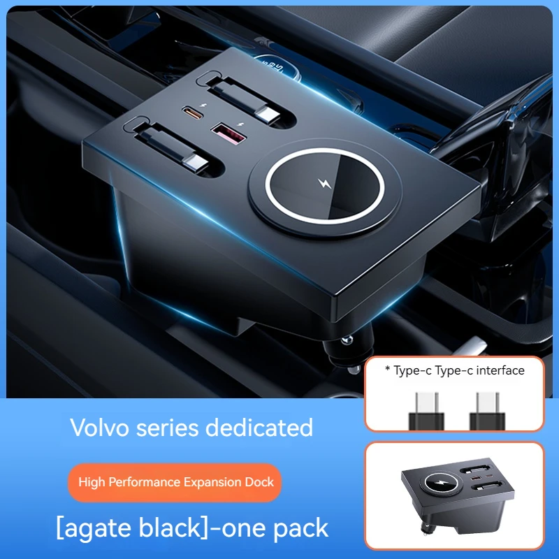 

Магнитный адсорбционный держатель для беспроводной зарядки для Volvo XC60 XC90 S60 S90 V60 V90 держатель для телефона аксессуары USB Type-c быстрая зарядка