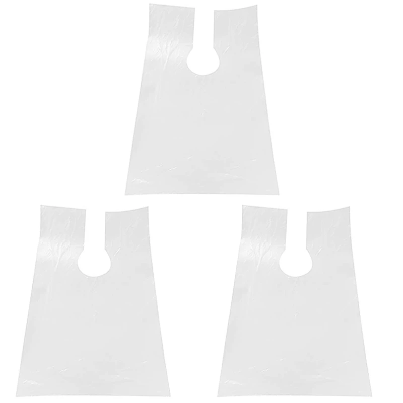 300Pcs PE Apron Disposable Long Barber Wai Cloth Perm Hair Salon Haircut Wai Hairdressing Cape Shawl 60X90cm