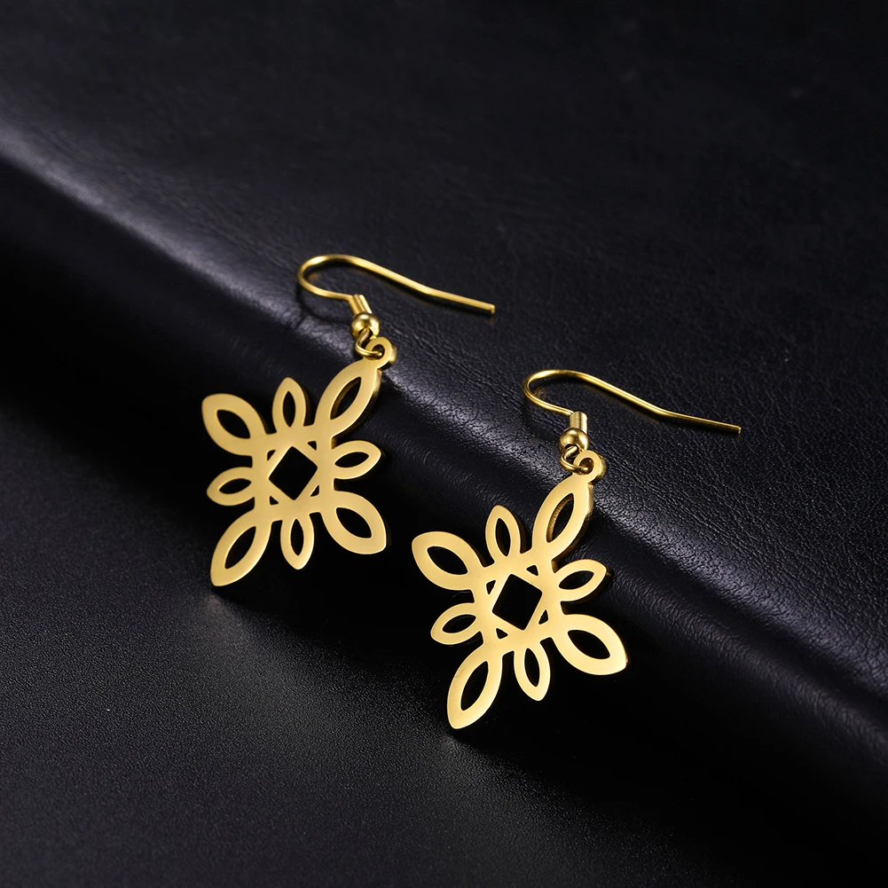 Висячие серьги в кельтском стиле с узелком для женщин геометрический крест из