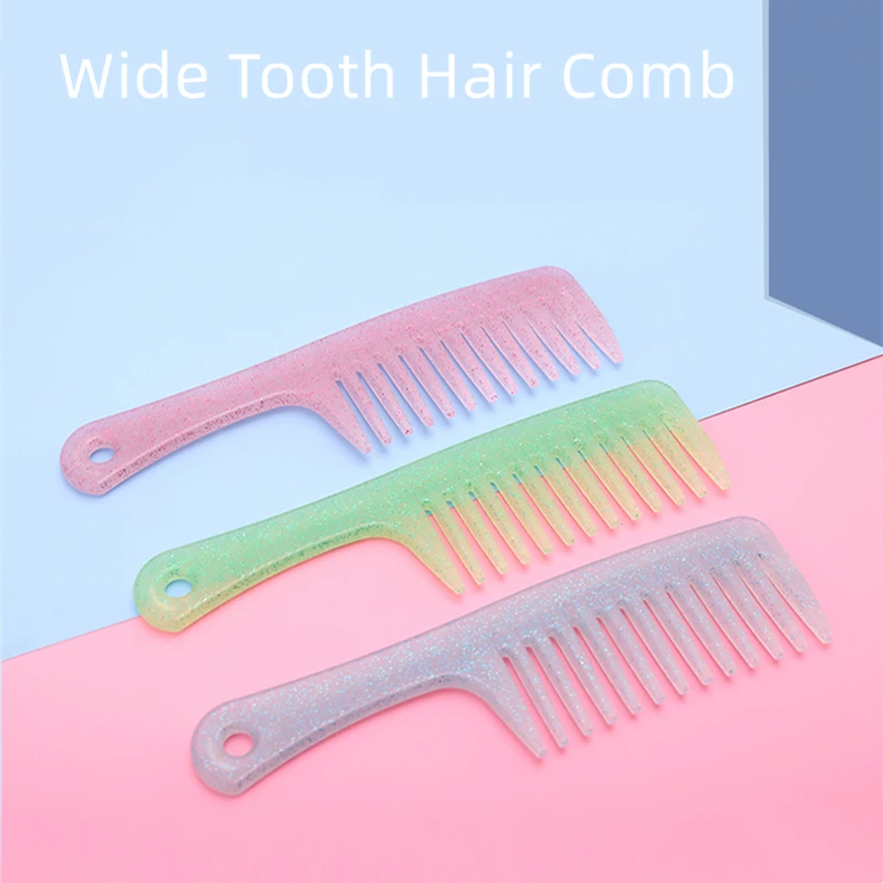 

Large Wide Tooth Combs Hairdressing Anti-static Comb Women Detangling Hairbrush Barber Plastic Styling Brush