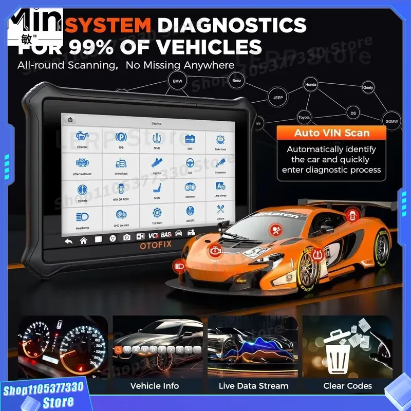 Фото Диагностический сканер OTOFIX D1 LITE Bluetooth OBD2 с двунаправленным управлением и функцией активного тестирования №5