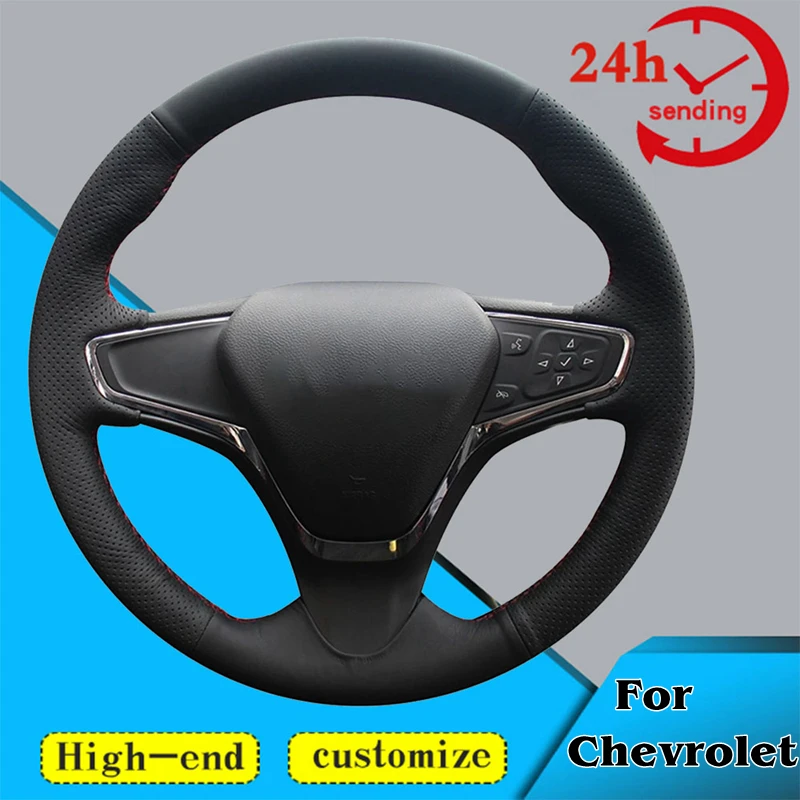 Custom Car Steering Wheel Braid Cover 100% Fit For Chevrolet Cruze 2014-2018 Volt 2016 2017 New Cruze Auto Interior Accessories