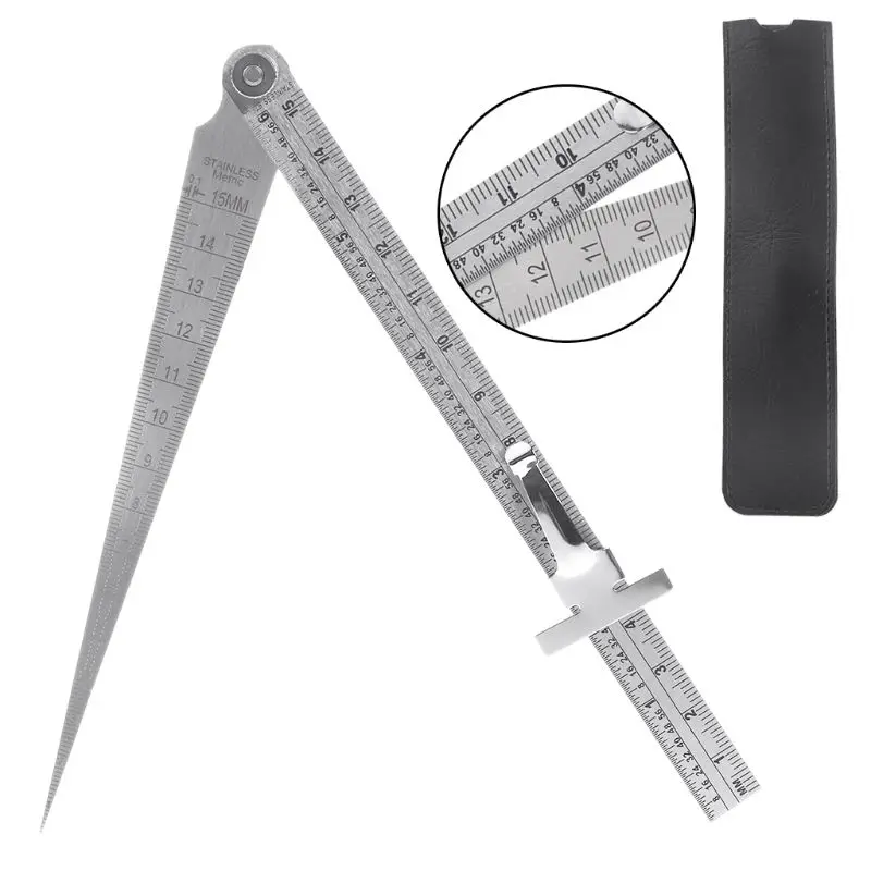 

Stainless Steel Welding Taper Gage Feeler Gauge Gap Hole Inspection Test Ruler inch/mm