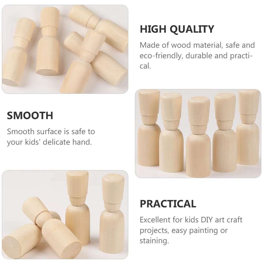 Ручной декор деревянные человеческие куклы игрушки сделай сам граффити