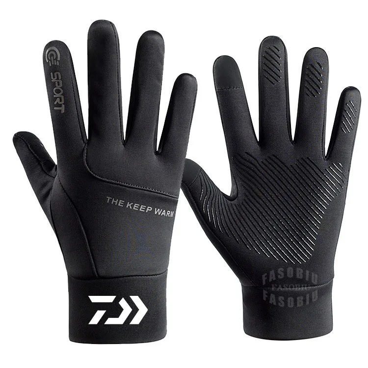 

Daiwa Winter Fishing Gloves Men's Outdoor Cycling Sports Mountaineering Touch Screen Non-Slip Warm Waterproof Fishing Gloves