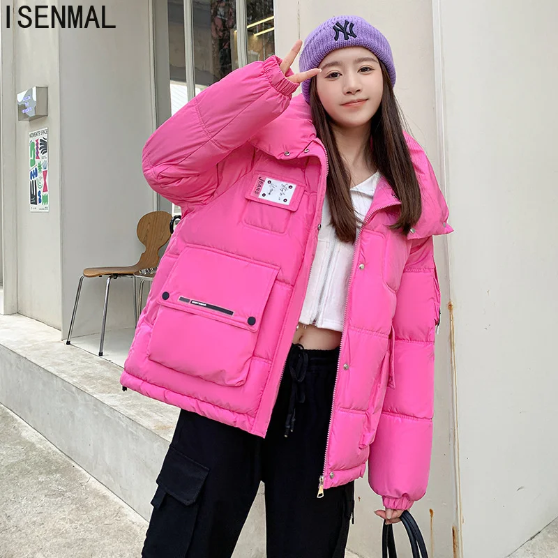 New Women Winter Jacket Thick Stand Collar Warm Short Parkas Women Winter Coat Cotton Padded Jackets Female Parka