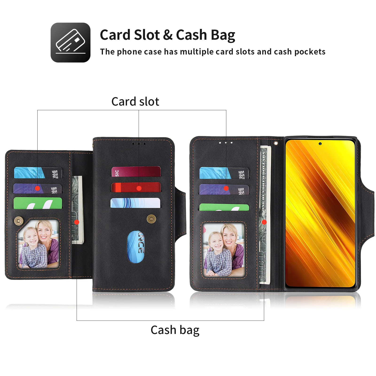 leather flip wallet case for xiaomi 12 11t mi poco x3 f3 m4 x4 pro nfc redmi note 11 11s 10 10s pro 5g card slot phone bag etui free global shipping