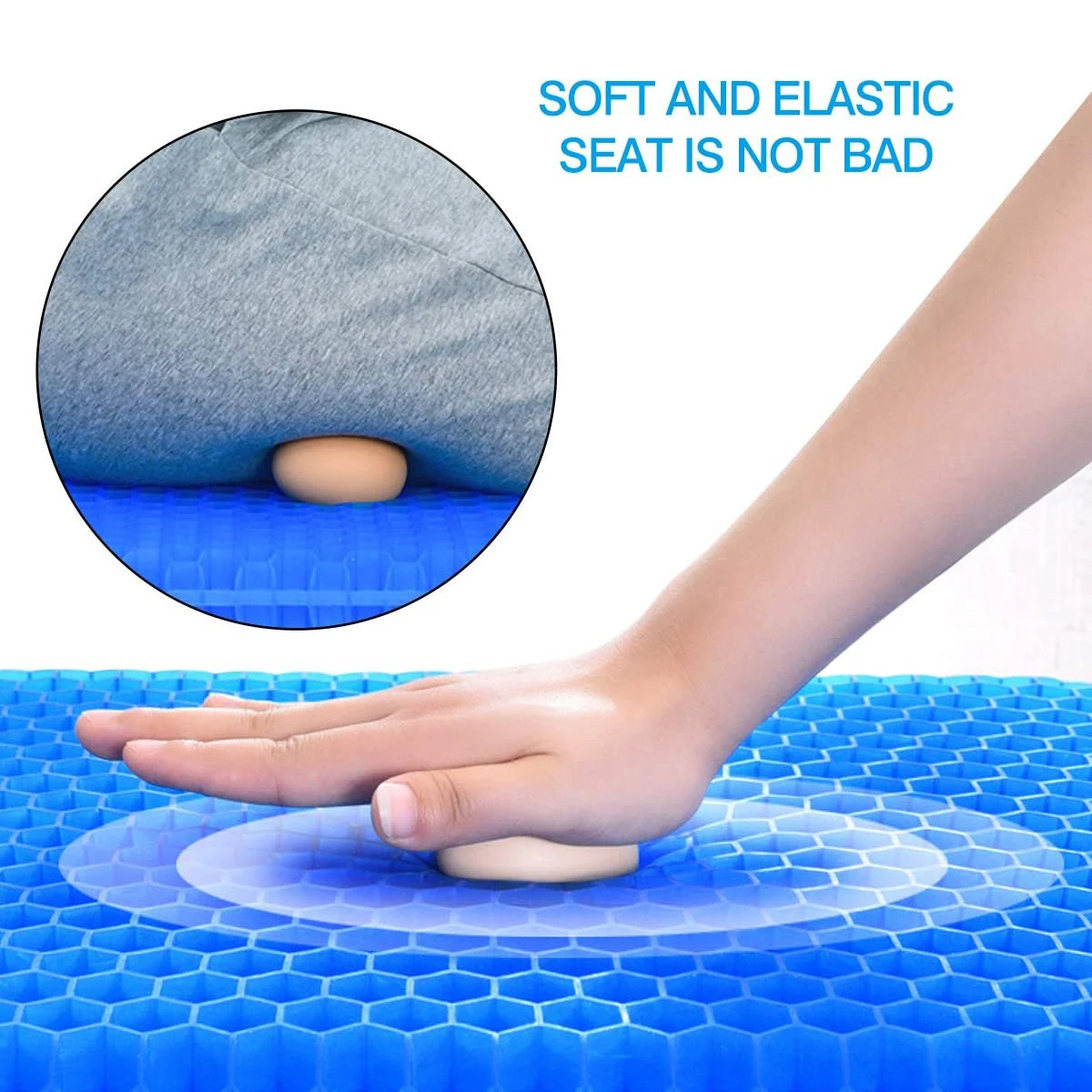 

Double layer honeycomb gel seat breathable cushion for car office chair