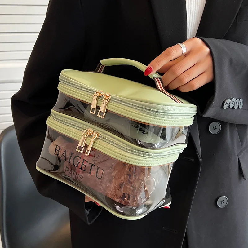 

Makeup Bag Tote Zipper Travel Girl Cosmetic Bag Women Toiletry Organizer for Cosmetics Waterproof Female Storage Boxes Solid