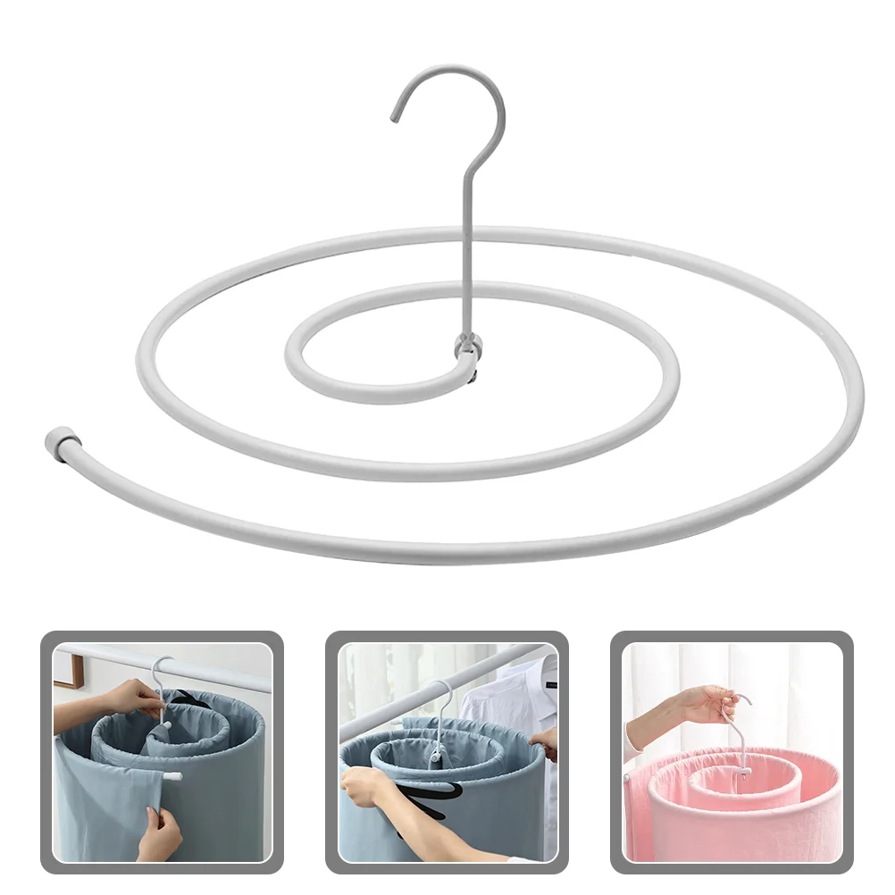 

Capes Drying Rack Tablecloth Quilt Rack Spiral Drying Bulky Clothing Hanger Household Blanket For