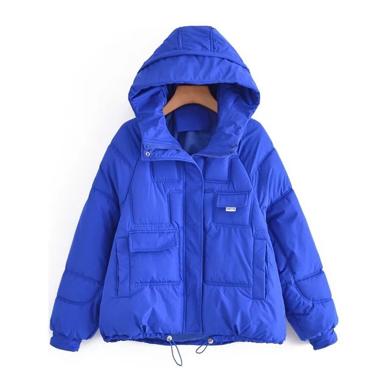 2022 New Bread Clothing Womens Winter Loose Hooded Warm Cotton-padded Jacket Coat