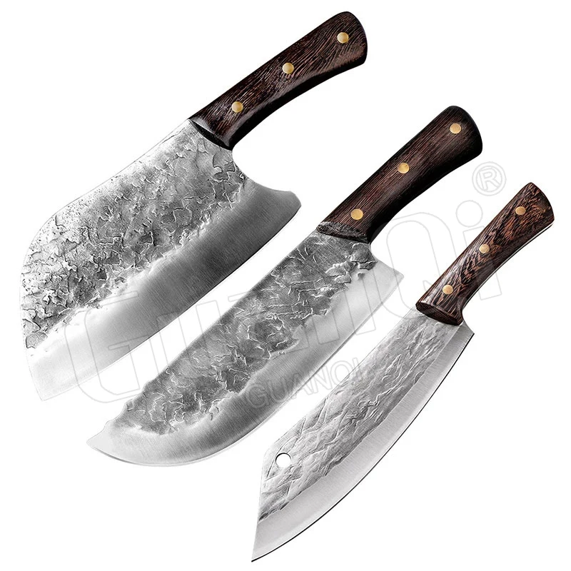 

Stainless Steel Chef Knife Handmade Forged Sharp Cleaver Utility Vegetable Knives Slaughter Knife Cooking Knife