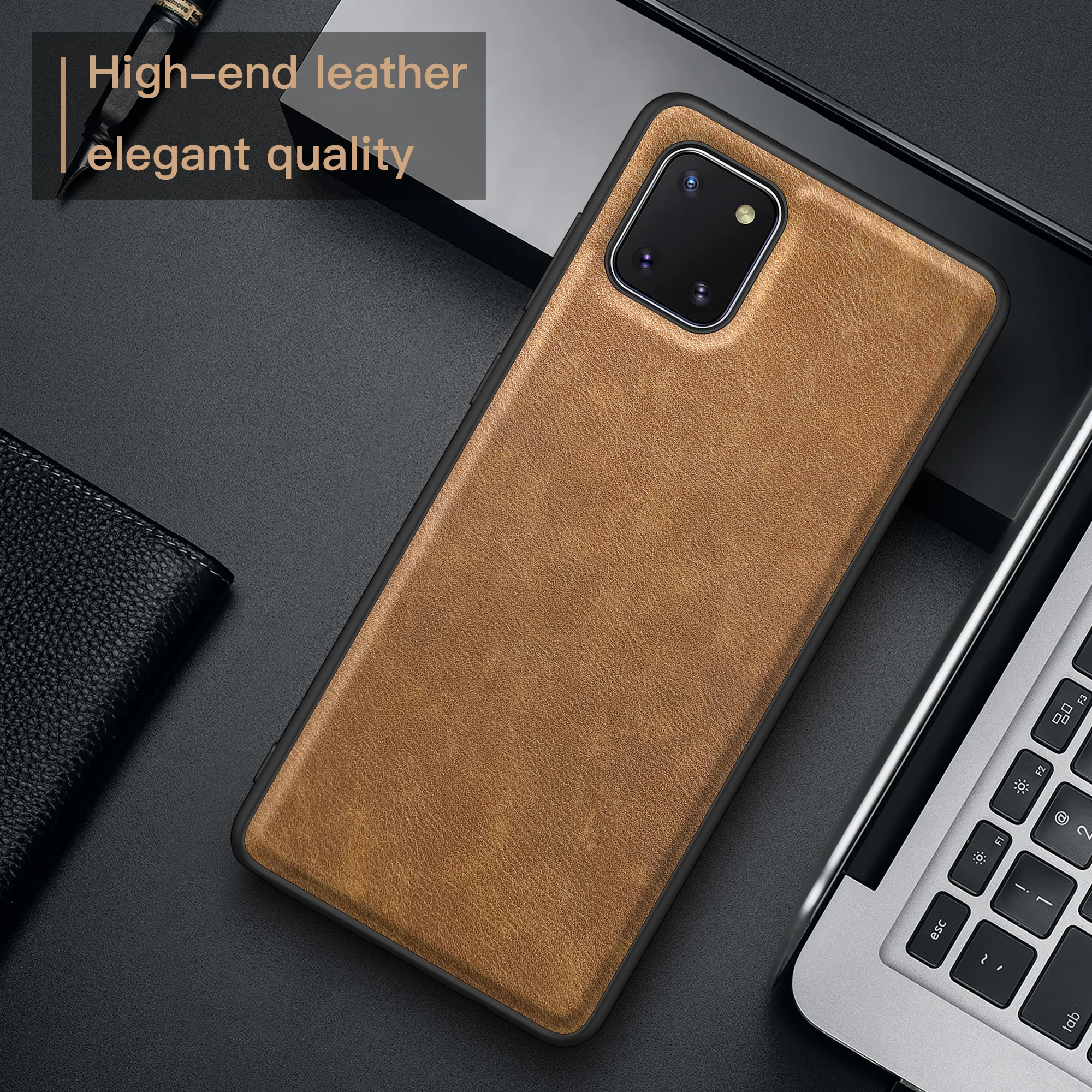 

Case for Samsung Galaxy Note 10 Lite Leather Soft Slim Phone Cover Men and Women for cases