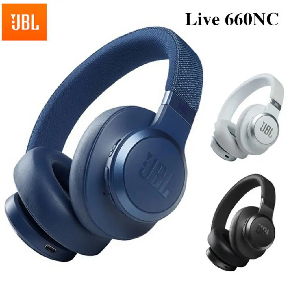 

Беспроводная гарнитура JBL Live 660NC, Накладные наушники с активным шумоподавлением, Bluetooth наушники с длительным временем работы от аккумулятор...