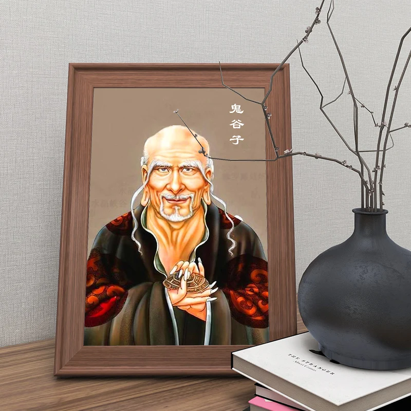 

Бог предка Ван Чан, стретегист, солдат Святого гуигузи, рамка для картин из массива дерева, декоративная живопись