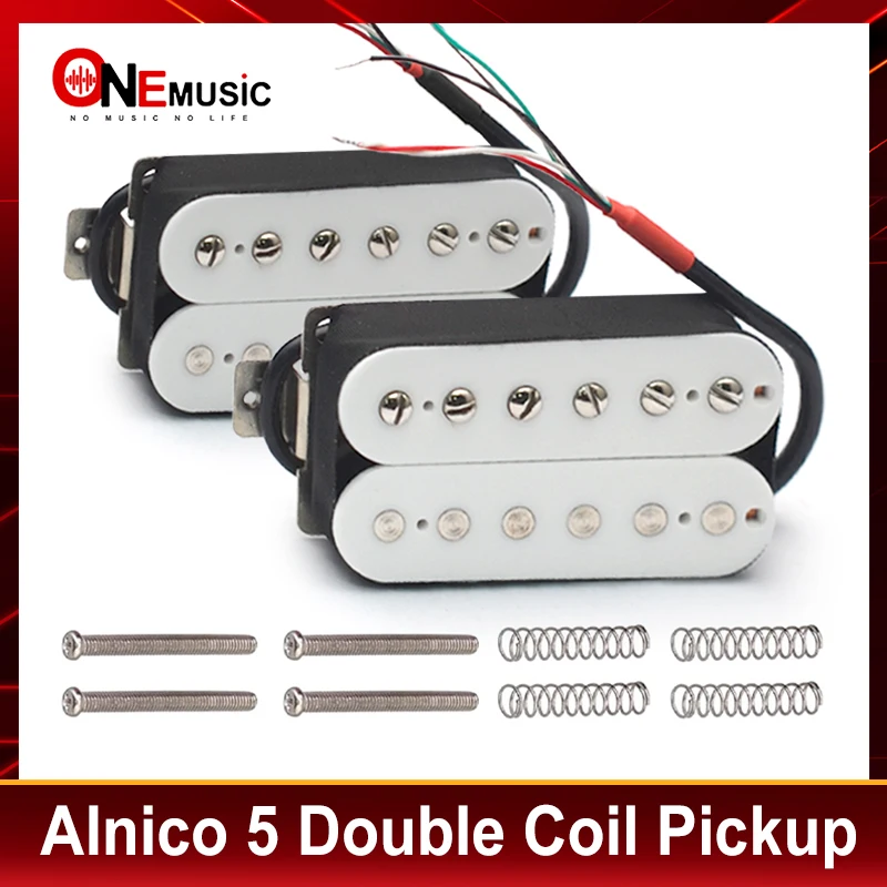 

Alnico 5 Electric звукосниматель для гитары хамбакер двойная катушка звукосниматель Alnico V Запчасти для гитары белые