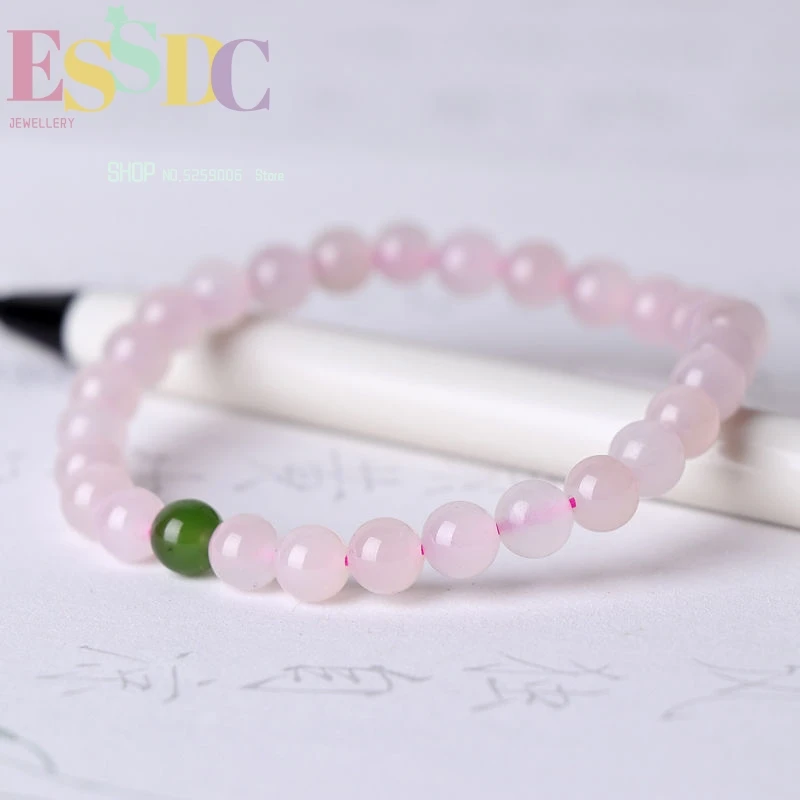 

Natural Jade Beads Charm Jadite Bracelets Fine Jewelry Round Bangle for Men Women