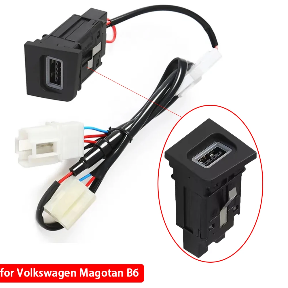 

Автомобильное зарядное устройство QC3.0, интерфейсная розетка для быстрой зарядки, адаптер для быстрого зарядного устройства для телефона для VW Magotan B6, детали для модификации салона автомобиля