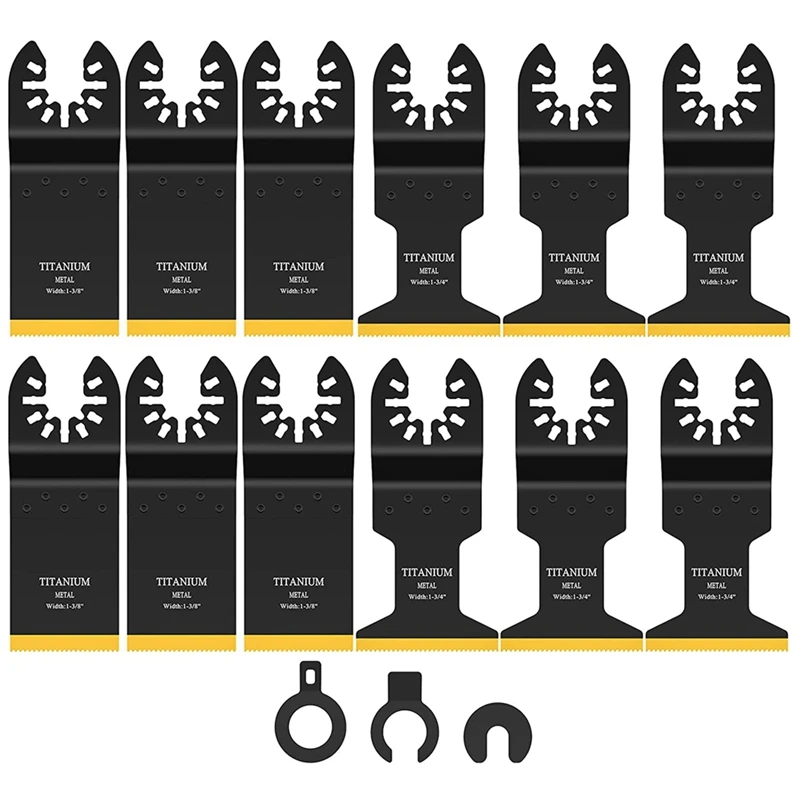 12PCS Titanium Oscillating Saw Blades Multitool For Cutting Hard Material Metal Nails Wood And Plastic
