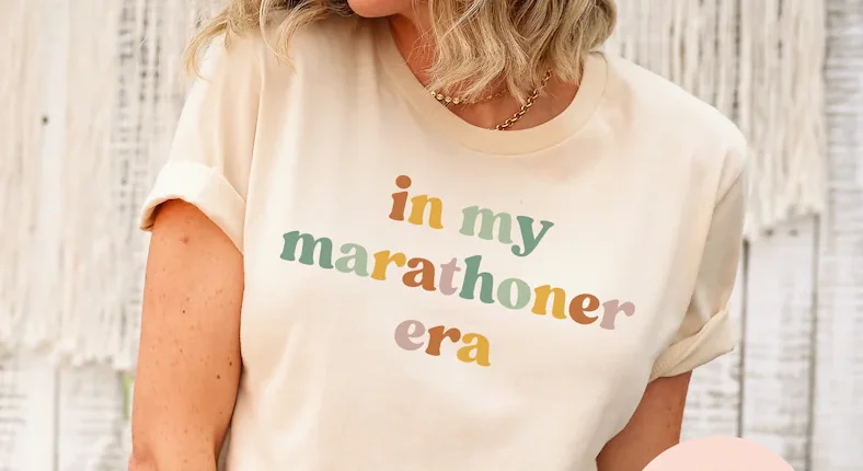 Рубашка для марафона из 100% хлопка с коротким рукавом в стиле Харадзюку