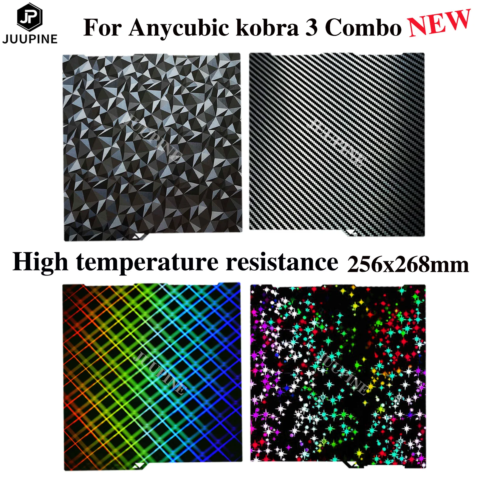 Комбинированная сборная пластина для Anycubic kobra 3 256x26 8 пружинный стальной лист PEO PET