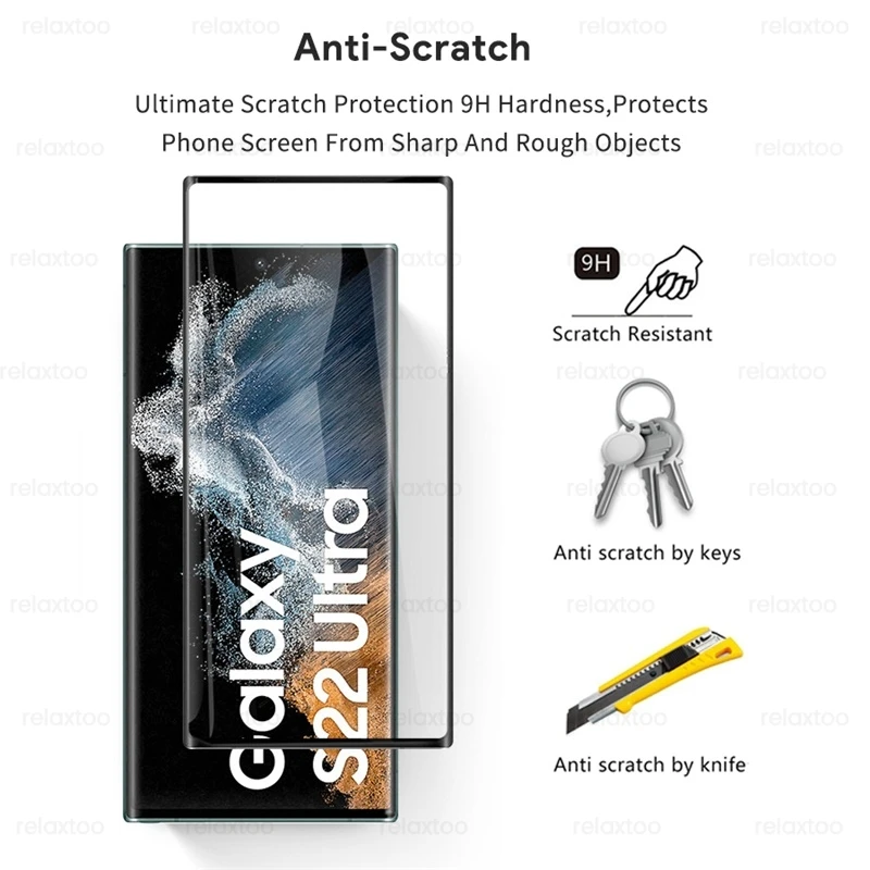 1 to 2 9d curved camera lens screen protectors tempered glass for samsung galaxy s 22 s22 ultra plus 5g s22ultra s22 cover film free global shipping