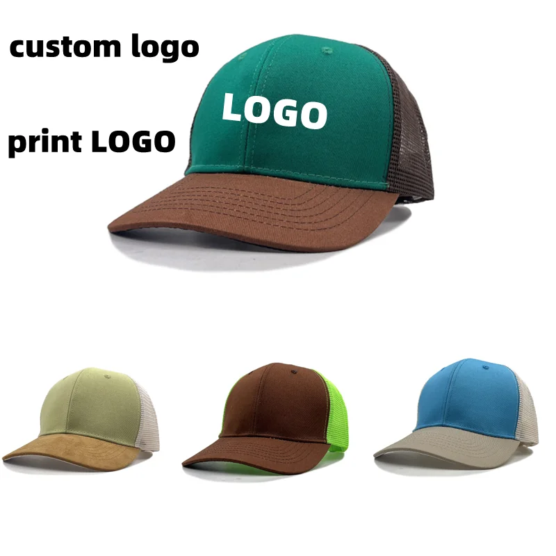 

Летняя сетчатая Кепка с логотипом на заказ, мужские шапки, Женская Мужская дышащая бейсболка с s-образной подсветкой, Кепка в стиле хип-хоп, К...