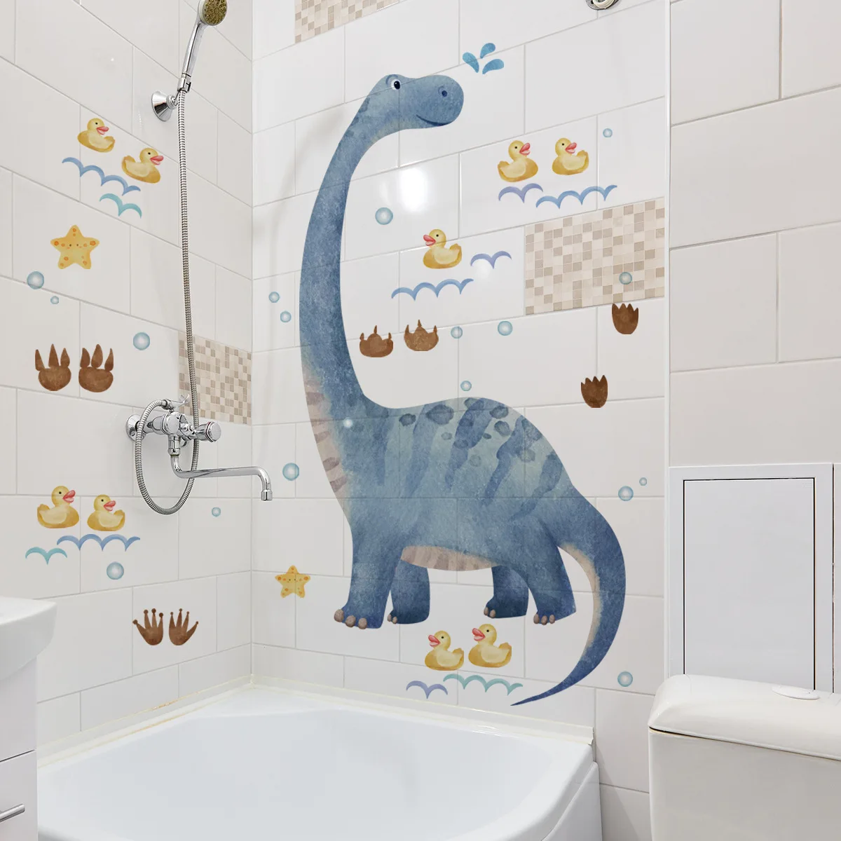 Наклейка на стену с изображением динозавра маленькая утка наклейка обои для