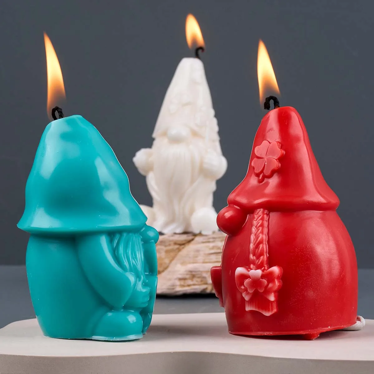 Новый клевер безликий Клаус силиконовая форма для свечей DIY пасхальный гном