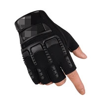 1 pair motorcycle cycling gloves half finger summer sports shockproof bike outdoor breathable hiking gloves