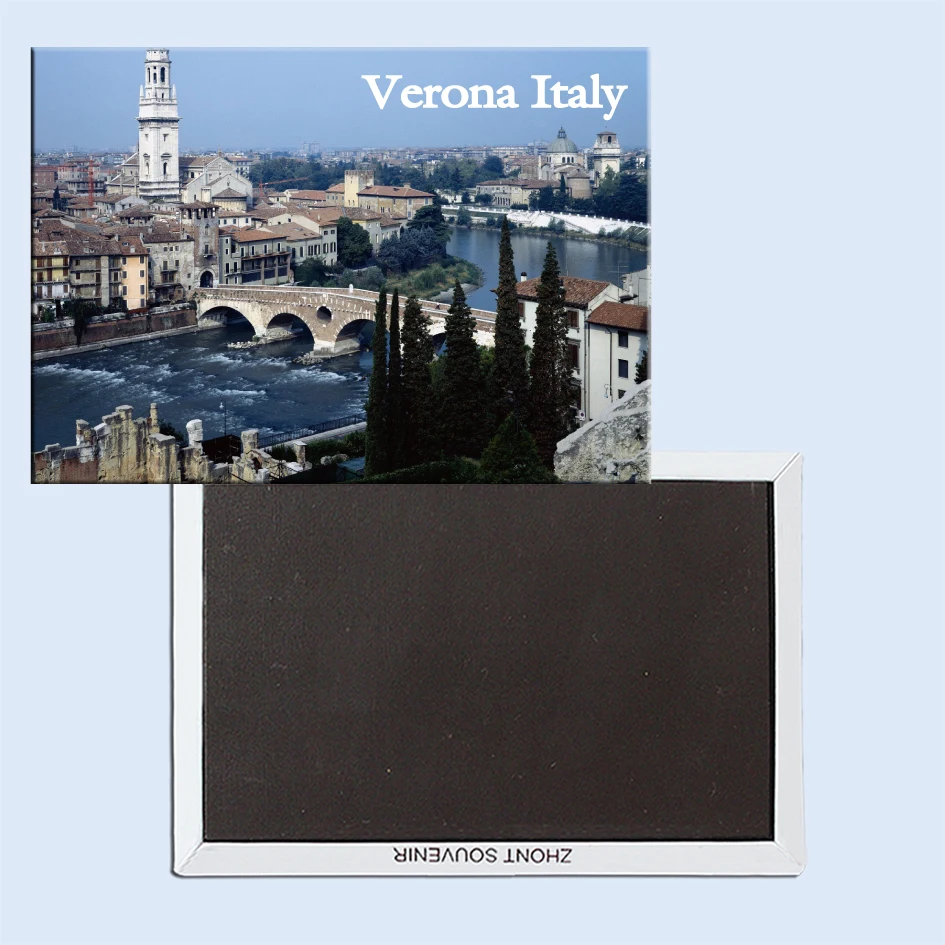 

Verona, Italy, Magnetic Refrigerator Affixed With Tourist Souvenirs Home Accessories 24905