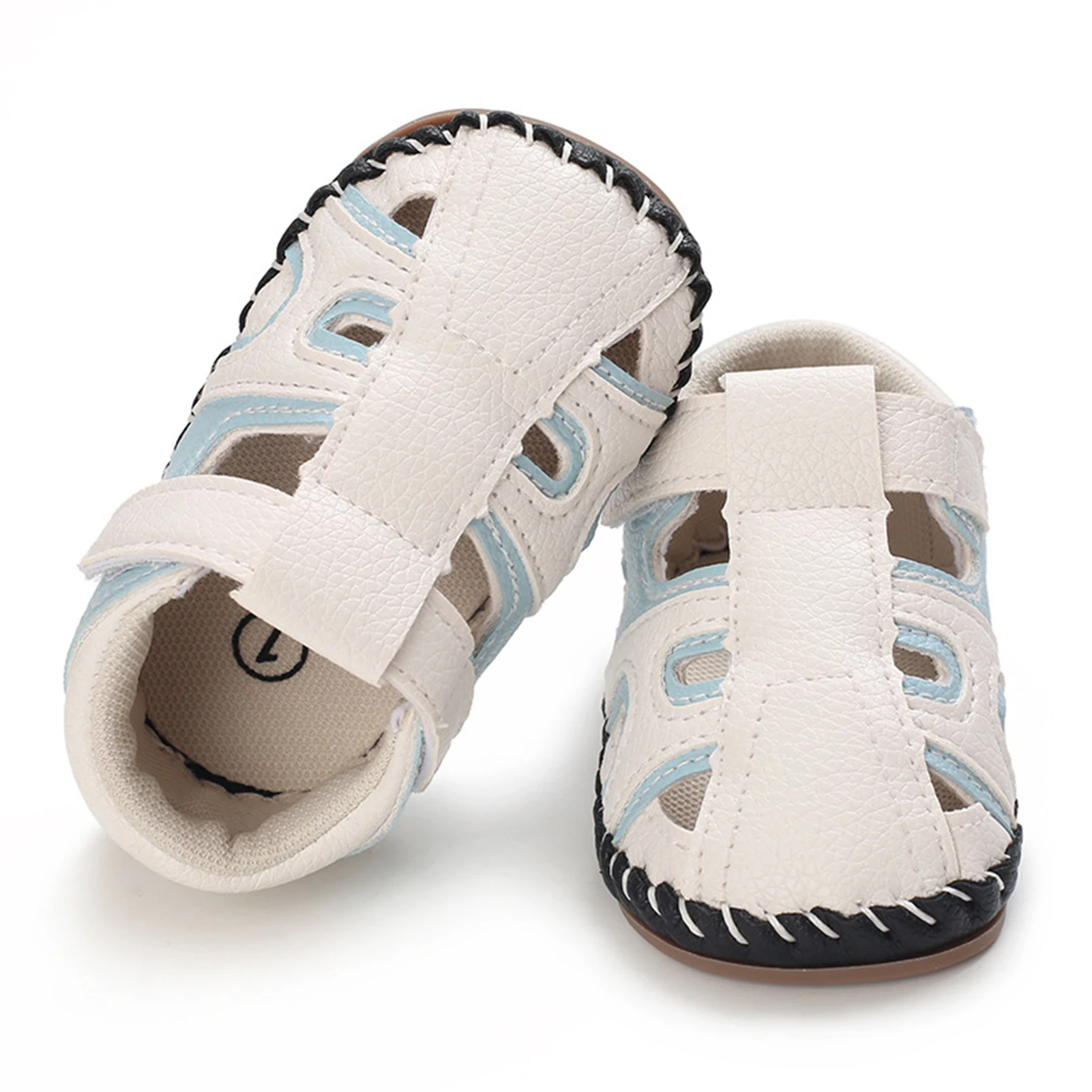

Girls Closed Toe Outdoor Sandals Anti-Slip Sole Soft Breathable Baby Crib Shoes Closed-Toe Casual Sandals For Formal Occasions