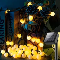 solar outdoor globe string lights 50100 led waterproof warm white ball lamp for christmas holiday garland cafe decoration