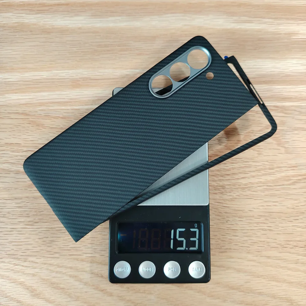 HKNA черный чехол для Samsung Z Fold 5 металлический маленький отверстие кевлар Арамид