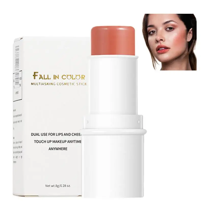 

3-in-1 Multi-Color Cosmetic Sticks Lip Balm Shadow Blush Highlight Sticks For Face Waterproof Sticks With Cream Form