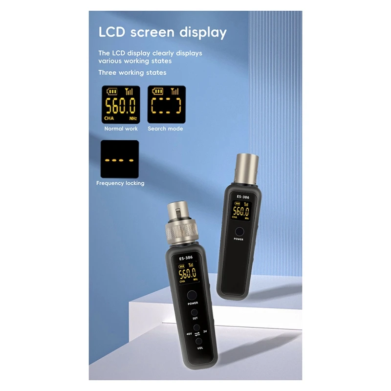 UHF беспроводной микрофонный преобразователь Xlr передатчик приемник для