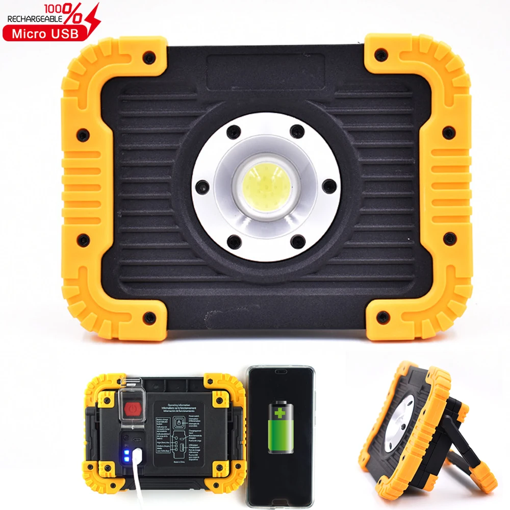 

Rechargeable Work Light Portable LED Camping Light Waterproof Lantern Built-in Battery Tent Flashlight Output Emergency Repair