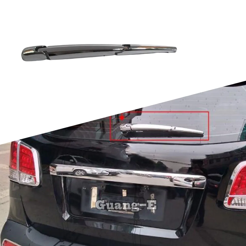 

For Kia Sorento 2013 2014 Car ABS Chrome Car Body Rear Back Glass Wiper Wash Nozzle Frame Trim Tail Window Trim 4pcs