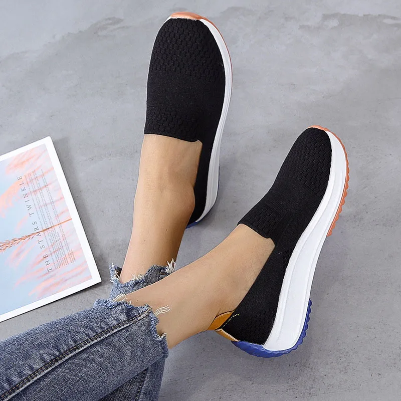 Fashion Women Women Shoes Flats Slip on Mesh Shoes Woman Light Sneakers Spring Autumn Loafers Femme Basket Flats Shoes