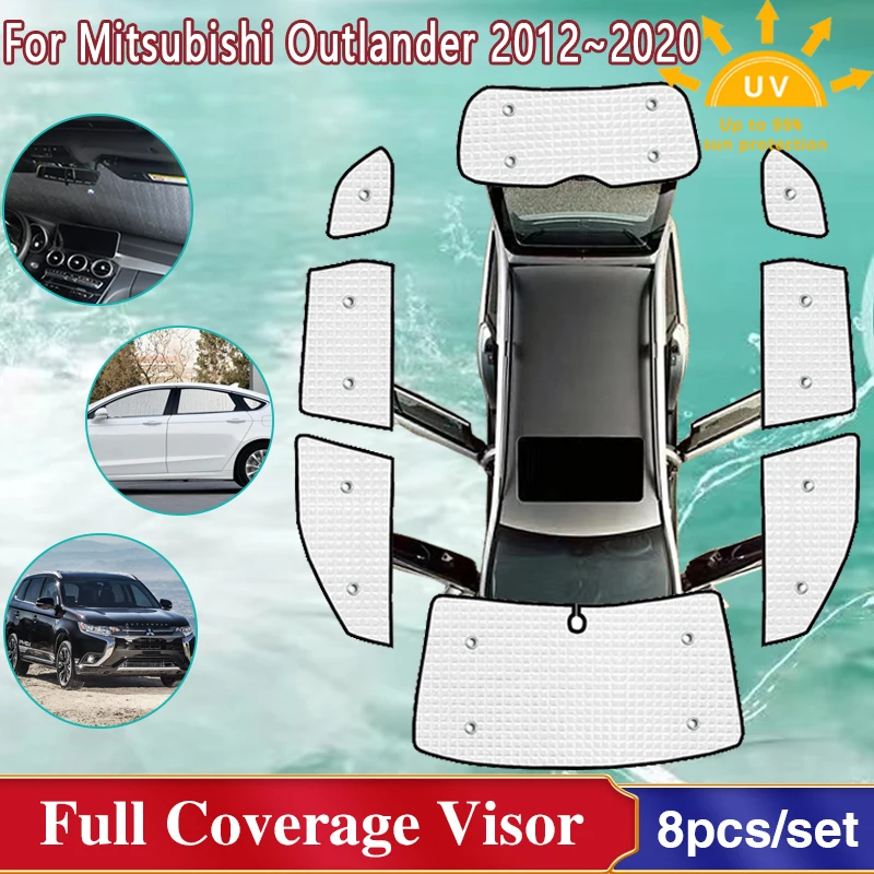 

Car Windows Full Coverage Sunshades For Mitsubishi Outlander Accessories 3 GF GG ZJ ZK ZL 2012~2020 2015 Windshield Shaby Visor