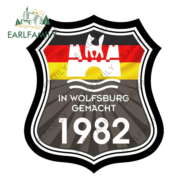 

EARLFAMILY 13 см x 11,4 см в вулфбург Gemacht 1979 экран мотив подходит для всех внешних виниловых автомобильных наклеек заднее лобовое стекло