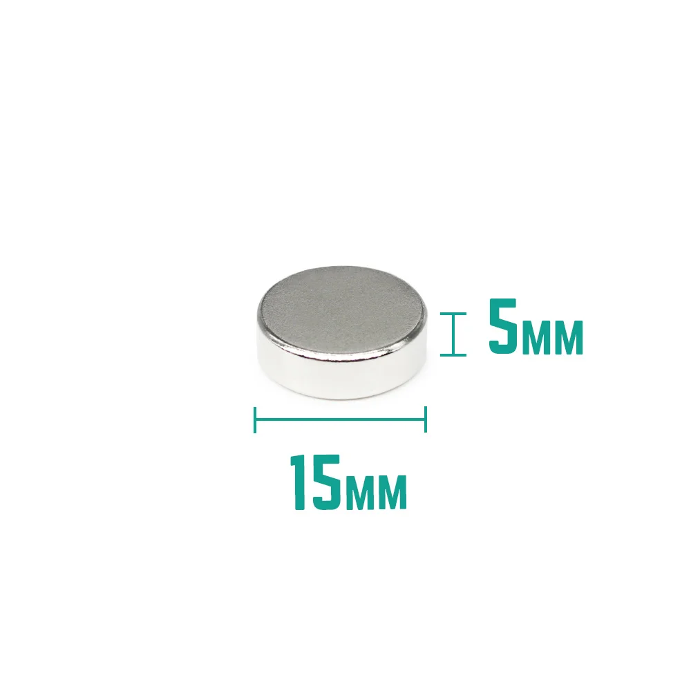 

2/5/10/20/50PCS 15x5 Round Powerful Strong Magnetic Magnets 15mm X 5mm Permanent Neodymium Magnet 15x5mm Disc Search Magnet 15*5