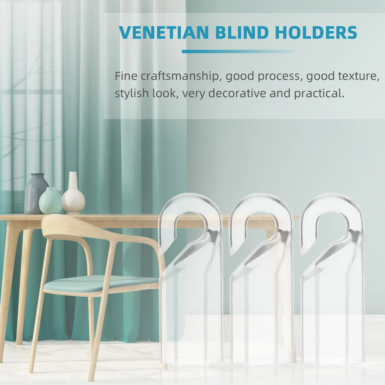 

20 шт., декоративные прозрачные держатели для штор